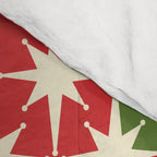 Mid Century Modern Atomic Stars Checkered Christmas Retro Starburst Pattern Comforter Gallery Image 4