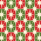 Mid Century Modern Atomic Stars Checkered Christmas Retro Starburst Pattern Coffee Mug Gallery Image 2