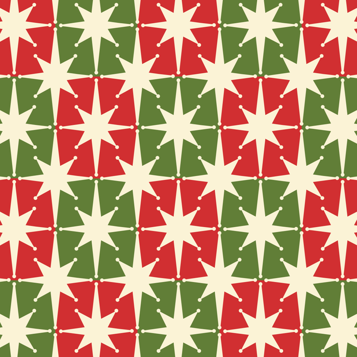 Mid Century Modern Atomic Stars Checkered Christmas Retro Starburst Pattern Coffee Mug Gallery Image 2