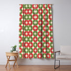 Mid Century Modern Atomic Stars Checkered Christmas Retro Starburst Pattern Window Curtain Gallery Image 5