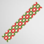 Mid Century Modern Atomic Stars Checkered Christmas Retro Starburst Pattern Table Runner Gallery Image 3