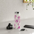 Cheers - Pink Retro Cocktails, Vintage Illustration Water Bottle Gallery Image 4