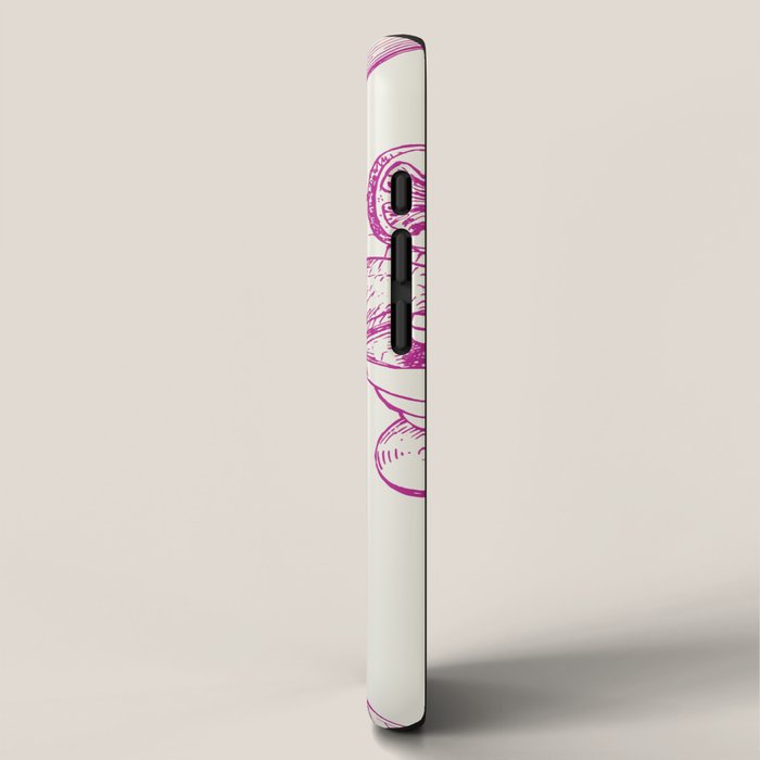 Cheers - Pink Retro Cocktails, Vintage Illustration iPhone Case Gallery Image 2