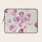 Cheers - Pink Retro Cocktails, Vintage Illustration Laptop Sleeve Gallery Image 1