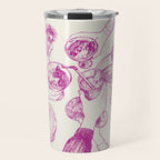 Cheers - Pink Retro Cocktails, Vintage Illustration Travel Mug Gallery Image 1