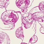 Cheers - Pink Retro Cocktails, Vintage Illustration Coffee Mug Gallery Image 2