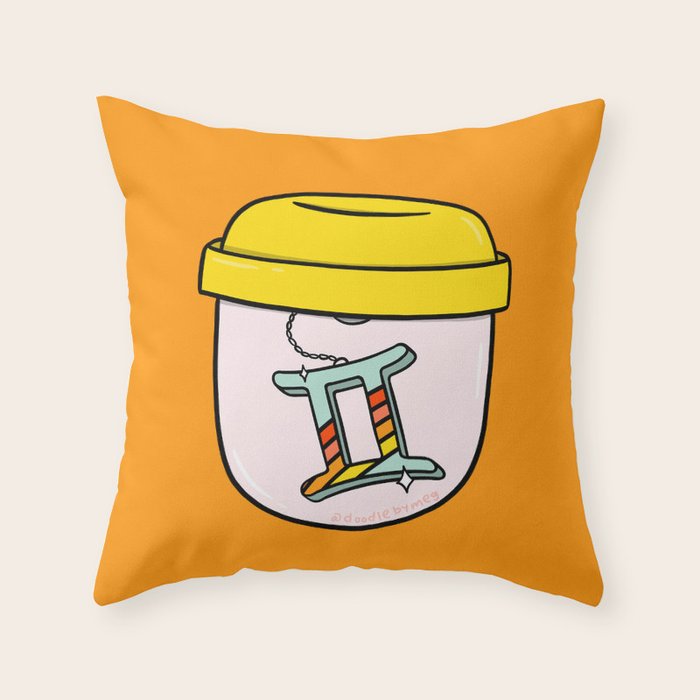 Gemini Keychain Throw Pillow Gallery Image 6