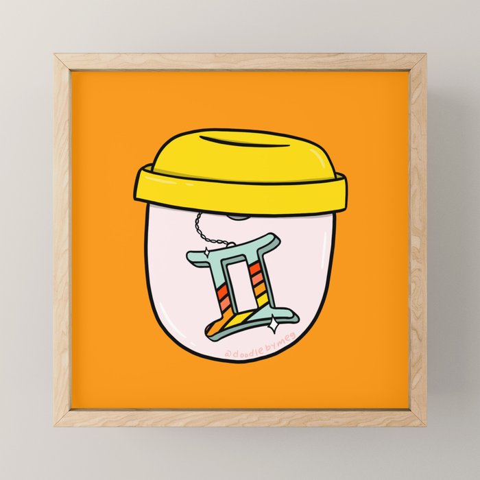 Gemini Keychain Mini Art Print Gallery Image 1