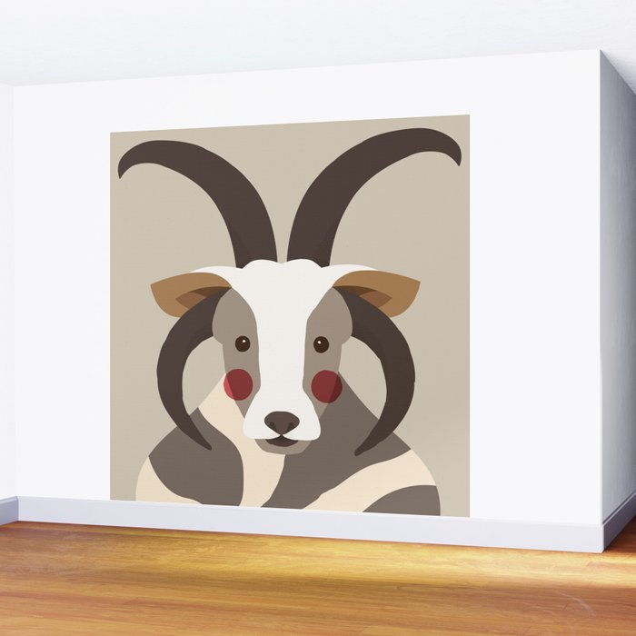 Jacob Sheep Animal Portrait Wall Mural Gallery Image 2