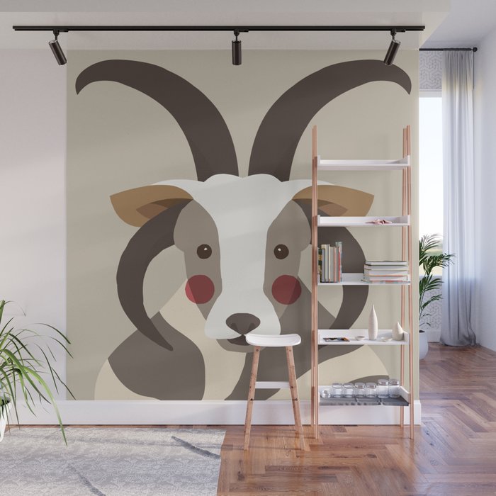 Jacob Sheep Animal Portrait Wall Mural Gallery Image 1