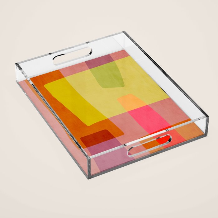 Mid-Century Modern Abstract Shapes I Acrylic Tray Gallery Image 1