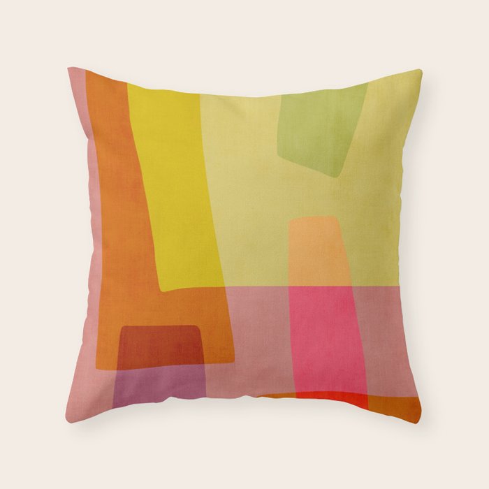 Mid-Century Modern Abstract Shapes I Throw Pillow Gallery Image 1