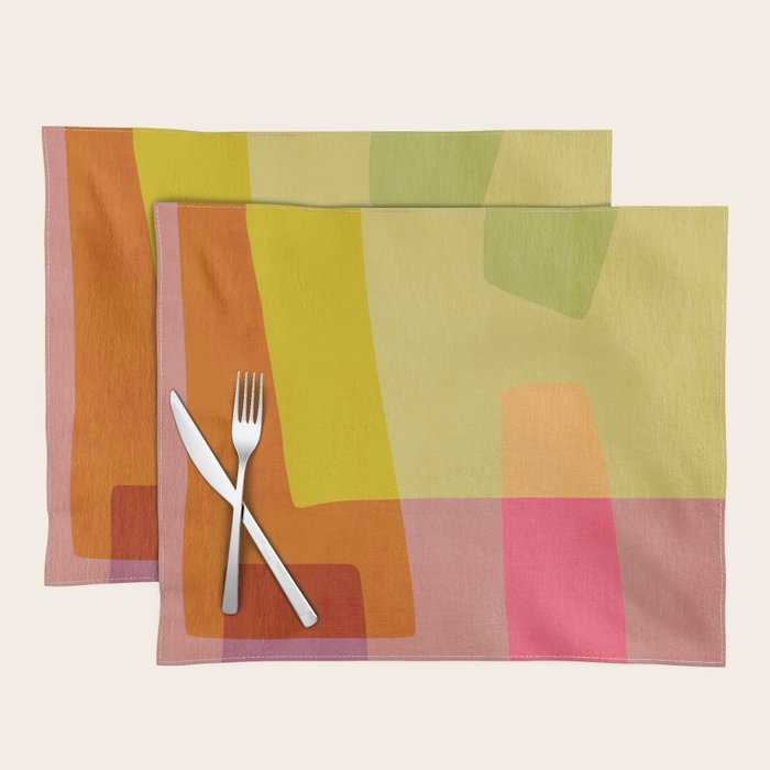 Mid-Century Modern Abstract Shapes I Placemat Gallery Image 1