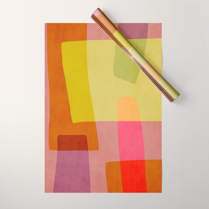 Mid-Century Modern Abstract Shapes I Wrapping Paper Gallery Image 1