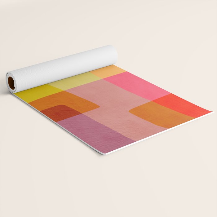 Mid-Century Modern Abstract Shapes I Yoga Mat Gallery Image 2