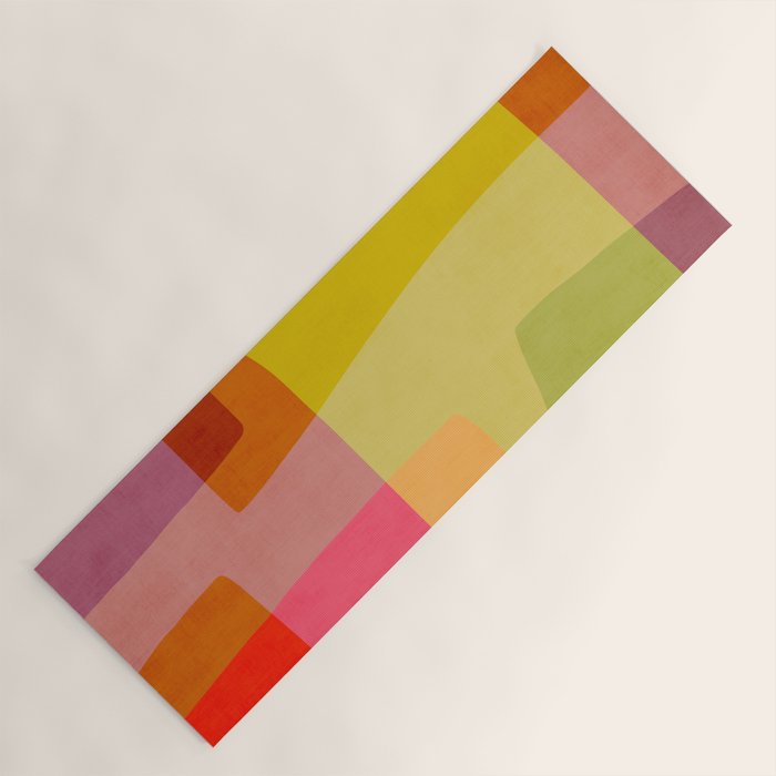 Mid-Century Modern Abstract Shapes I Yoga Mat Gallery Image 1