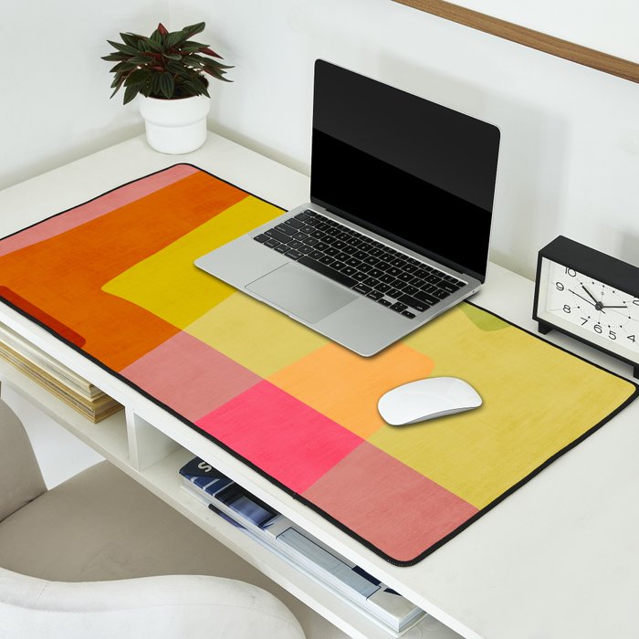 Mid-Century Modern Abstract Shapes I Desk Mat Gallery Image 2