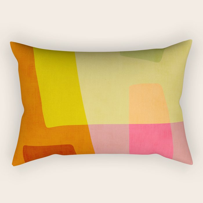 Mid-Century Modern Abstract Shapes I Rectangular Pillow Gallery Image 1