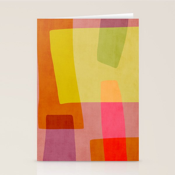 Mid-Century Modern Abstract Shapes I Stationery Card Gallery Image 2