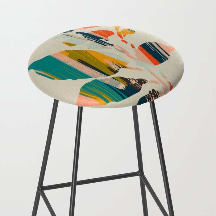 Colorful Poplar tree leaf Stool Gallery Image 2