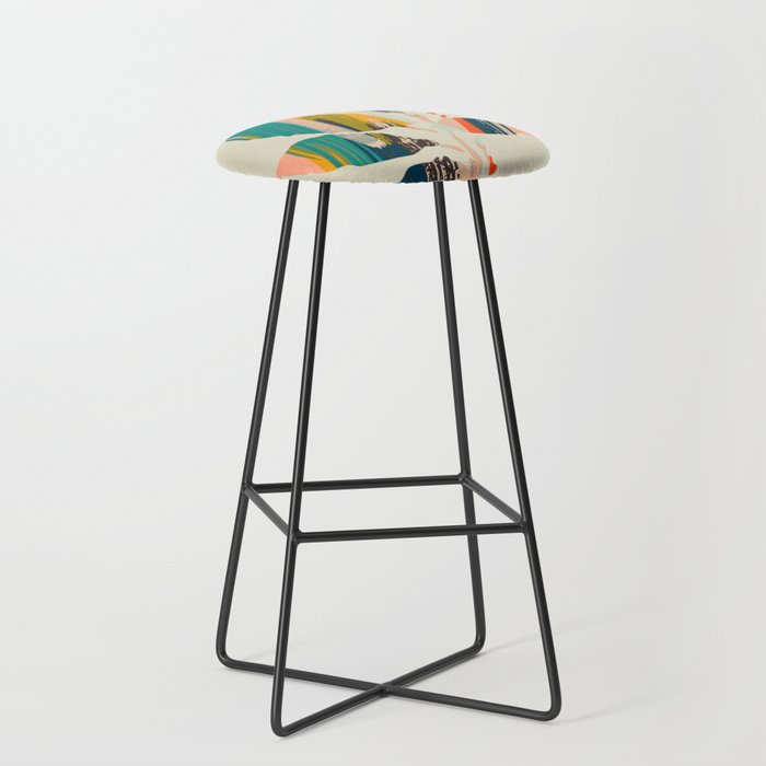 Colorful Poplar tree leaf Stool Gallery Image 1