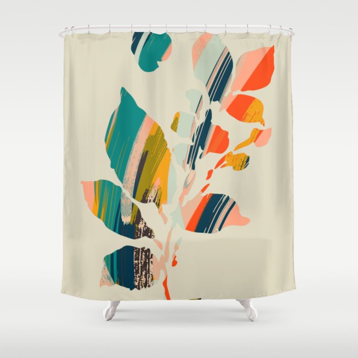 Colorful Poplar tree leaf Shower Curtain Gallery Image 1