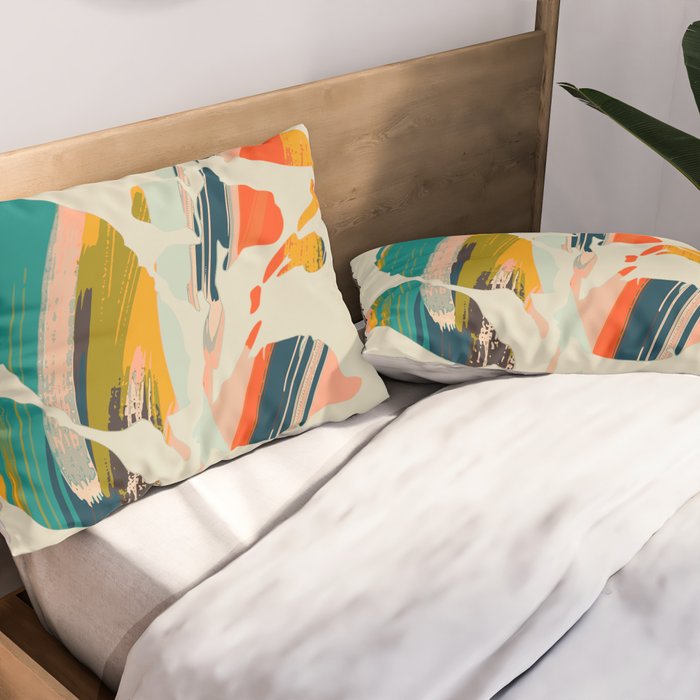 Colorful Poplar tree leaf Pillow Sham Gallery Image 2
