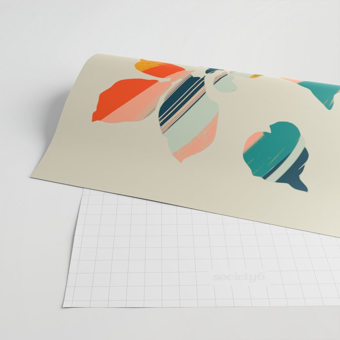 Colorful Poplar tree leaf Wrapping Paper Gallery Image 2