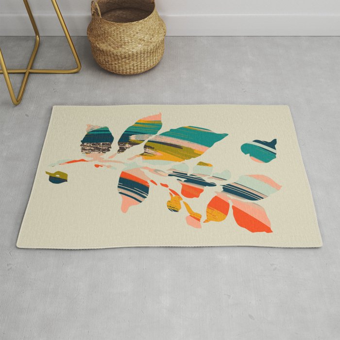 Colorful Poplar tree leaf Rug Gallery Image 1
