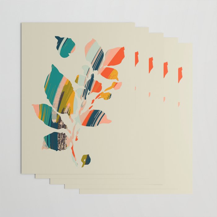 Colorful Poplar tree leaf Wrapping Paper Gallery Image 3