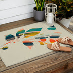 Colorful Poplar tree leaf Outdoor Rug Gallery Image 2