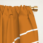 Minimal Line Curvature XCIII Bright 70s Orange Mid Century Modern Arch Abstract Window Curtain Gallery Image 2