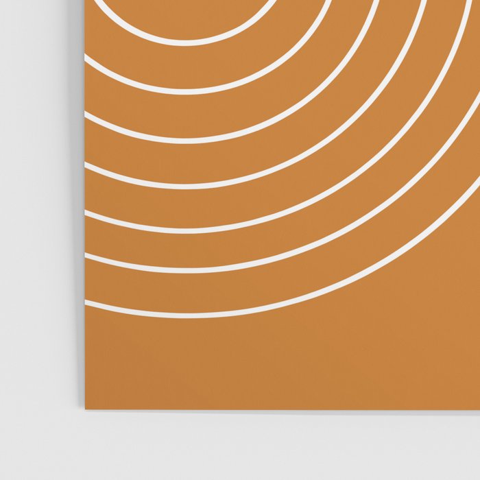 Minimal Line Curvature XCIII Bright 70s Orange Mid Century Modern Arch Abstract Poster Gallery Image 3