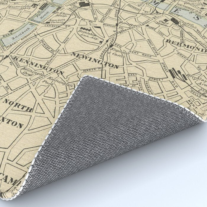 Vintage Map of London England (1901) Rug Gallery Image 4