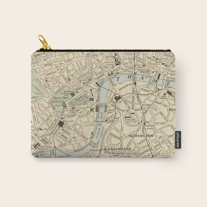 Vintage Map of London England (1901) Carry All Pouch Gallery Image 1