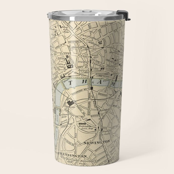 Vintage Map of London England (1901) Travel Mug Gallery Image 2