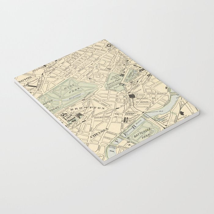 Vintage Map of London England (1901) Notebook Gallery Image 3