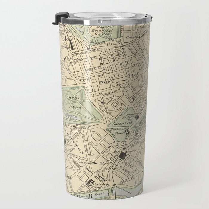 Vintage Map of London England (1901) Travel Mug Gallery Image 3