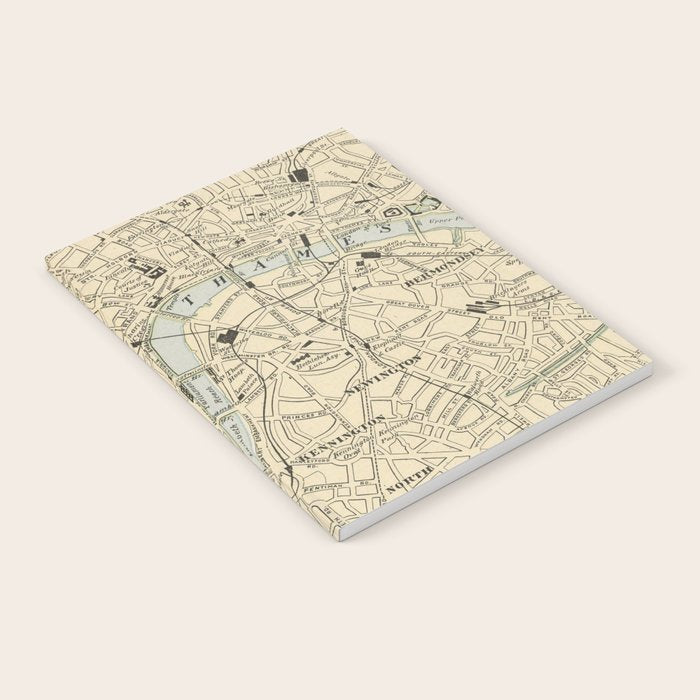 Vintage Map of London England (1901) Notebook Gallery Image 1