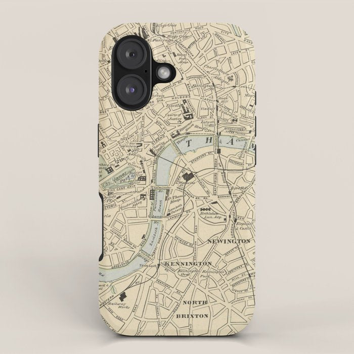 Vintage Map of London England (1901) iPhone Case Gallery Image 1