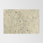 Vintage Map of London England (1901) Rug Gallery Image 2