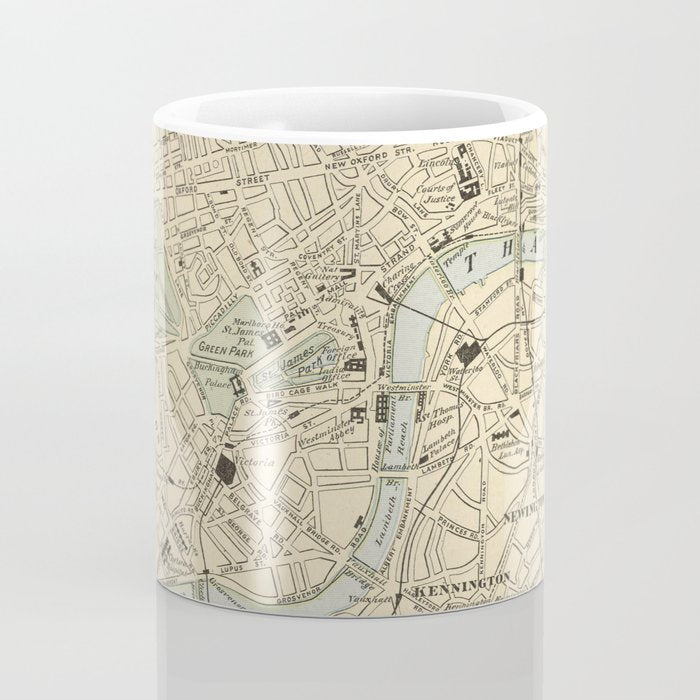 Vintage Map of London England (1901) Coffee Mug Gallery Image 4