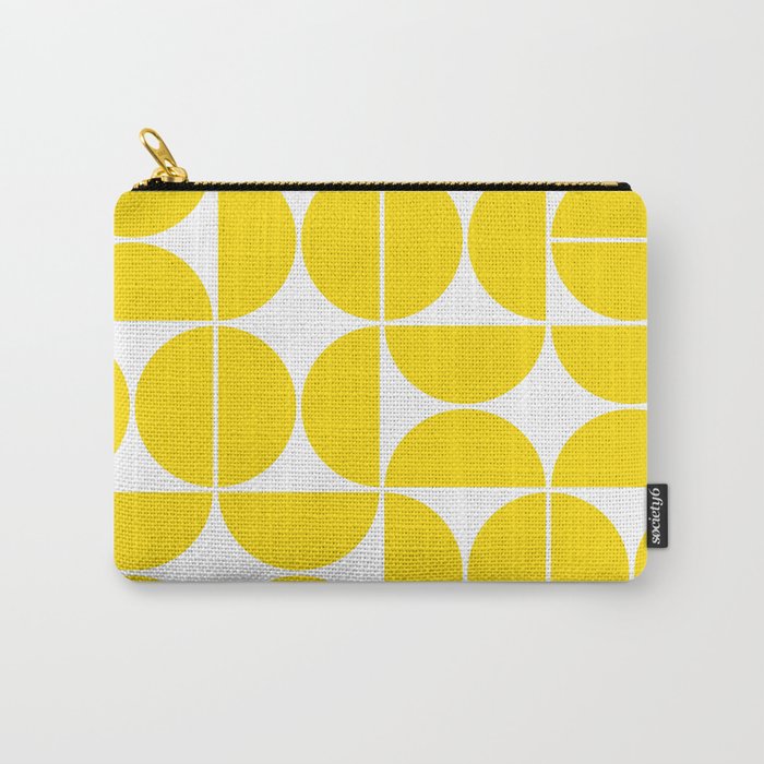 Mid Century Modern Geometric 04 Lemon Yellow Carry All Pouch Gallery Image 1