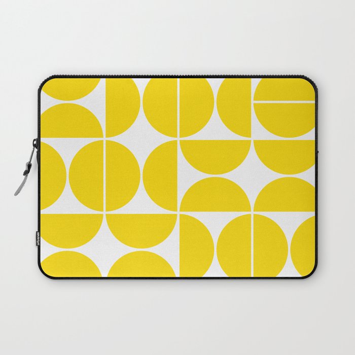 Mid Century Modern Geometric 04 Lemon Yellow Laptop Sleeve Gallery Image 1