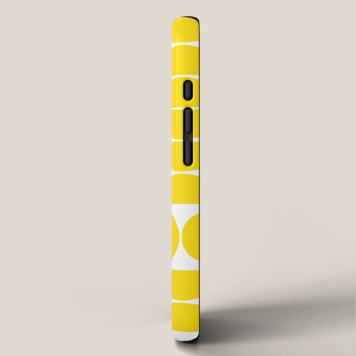 Mid Century Modern Geometric 04 Lemon Yellow iPhone Case Gallery Image 2