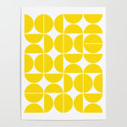 Mid Century Modern Geometric 04 Lemon Yellow Poster Gallery Image 4