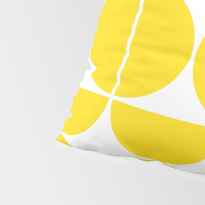 Mid Century Modern Geometric 04 Lemon Yellow Pillow Sham Gallery Image 4
