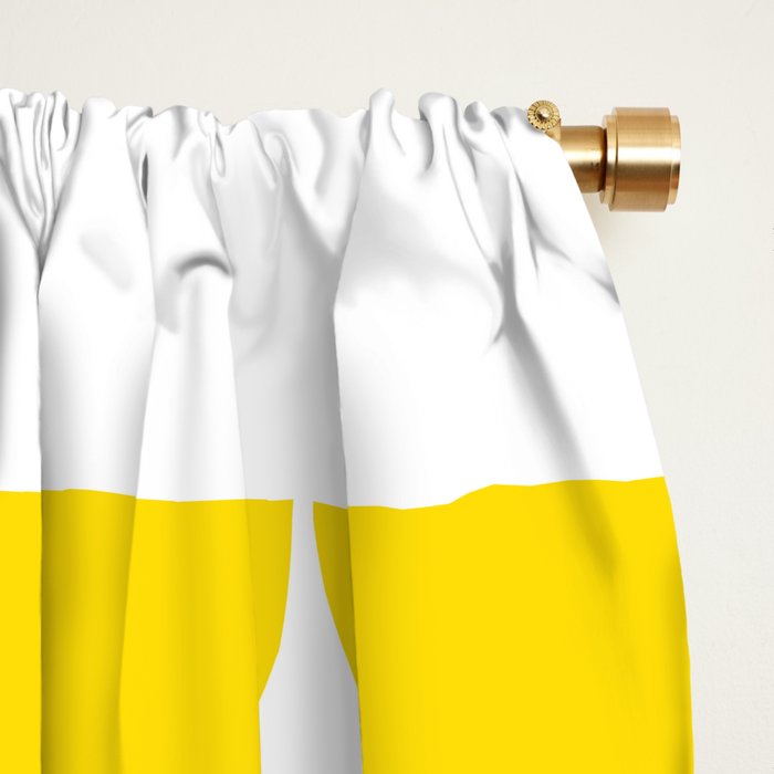 Mid Century Modern Geometric 04 Lemon Yellow Window Curtain Gallery Image 2