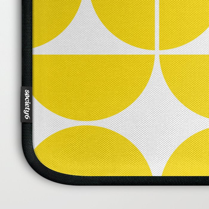 Mid Century Modern Geometric 04 Lemon Yellow Laptop Sleeve Gallery Image 3
