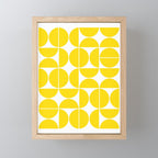 Mid Century Modern Geometric 04 Lemon Yellow Mini Art Print Gallery Image 1